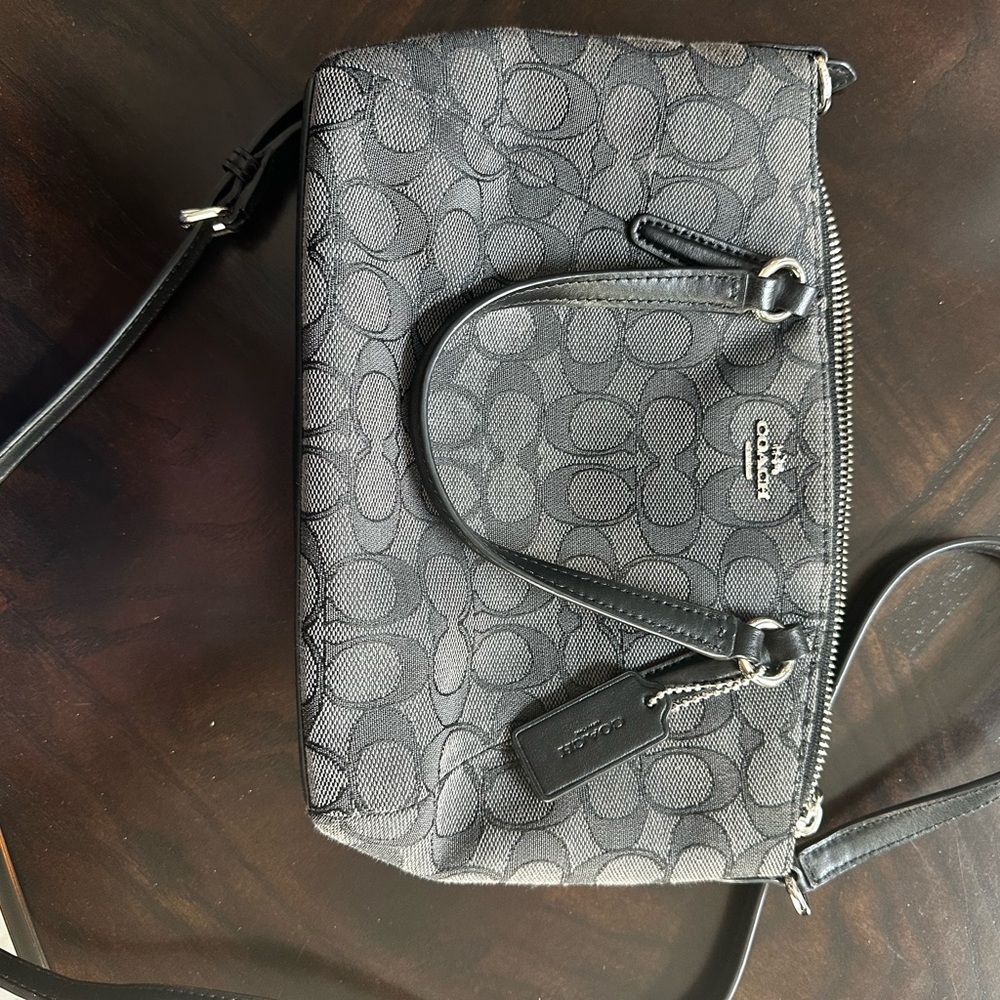Coach Black Crossbody Bag with Signature Design